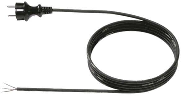 Bachmann Schuko-Zuleitung 3 M, Schwarz – 3G1,50 Mm² Mit Winkelstecker, 16A/250V