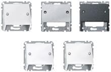 Merten Schrägauslass, System M, aluminium matt