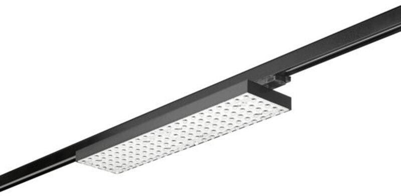Brumberg BALI MEGA LED-Schienenstrahler, doppelt asymmetrisch-breitstrahlend, quer: 83° & längs: 96°, 63 W, 4000K, 9450lm, schaltbar, schwarz struktur