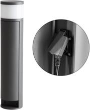 EVN LED Wegeleuchte mit Steckdosen 480mm, IP44, 220-240V, 3W, 3000K, 190lm, anthrazit (WLSD441502)