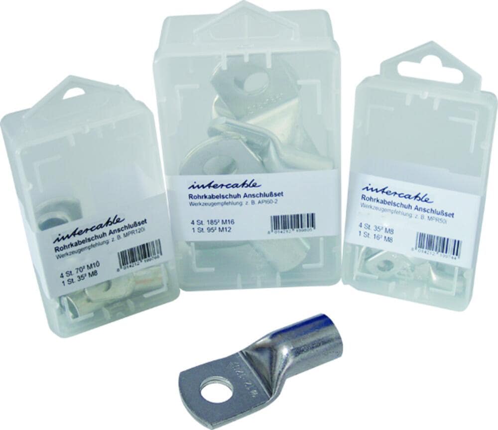 3x Kalitec ALR25-M8 Aluminium-Presskabelschuhe 25mm² M8 – Blank, Zugentlastet, 99,5% Reinheit – Made In Germany – Für Alukabel & -seile