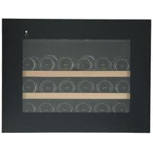 Wolkenstein EWTS64-28ED Einbau Weintemperierschrank, 59 cm breit, 28 Standardweinflaschen, 2 Holzböden, Thermostat, schwarz