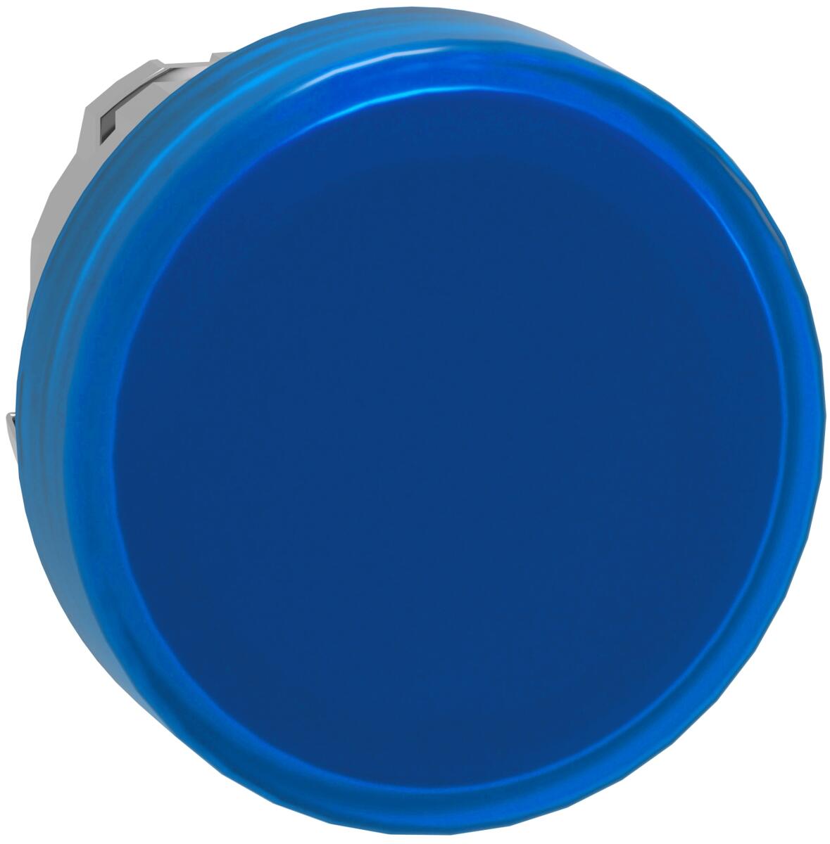 Schneider Electric ZB4BV063 Leuchtmelder, Frontelement, Harmony XB4, Metall, 22mm, für universelle LED, glatte Kalotte, blau