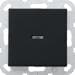 Gira 0136005 Tast-Kontrollschalter 10AX 250V~, mit Wippe, Universal-Aus-Wechselschalter, System 55, schwarz matt