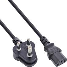 InLine Netzkabel, Netzst. Südafrika 5A Typ D auf Kaltgerätestecker C13, 1,8m (16652R)