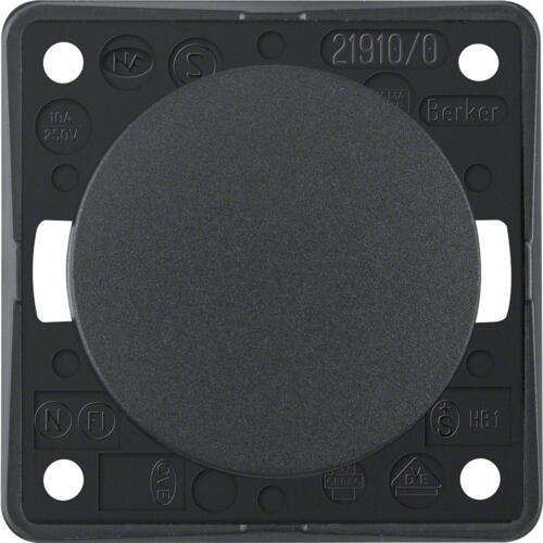 Berker 936712505 Taster, Schließer, Schraubklemmen, Integro - Design Flow/Pure, anthrazit matt