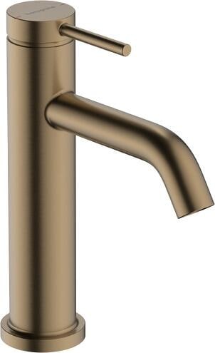hansgrohe Tecturis S Einhebel-Waschtischarmatur 110 wassersparend+ ohne Ablaufgarnitur, Messing, 4 l/min, Brushed Bronze, (73311140)
