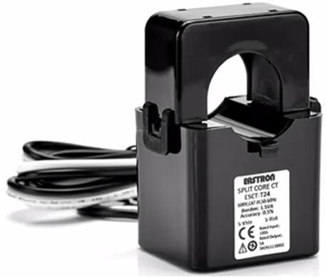 Lauxx Energy Kabelumbau Stromwandler, 100A Messwandler, schwarz (32013)