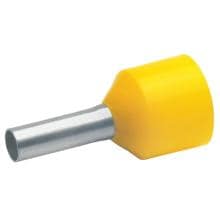 Klauke Isolierte Aderendhülsen für kurzschlusssichere Leitungen, 6mm², 12mm, gelb, 100 Stück