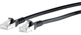 METZ CONNECT Patchkabel Cat.6A 10G AWG26 schwarz 0,5m