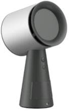 Wolkenstein WTH3-28 Mobile Dunstabzugshaube, 142,38 m /h, Umluft/Abluft, Booster Funktion, LED Beleuchtung, 3 Leistungsstufen, silber/grau