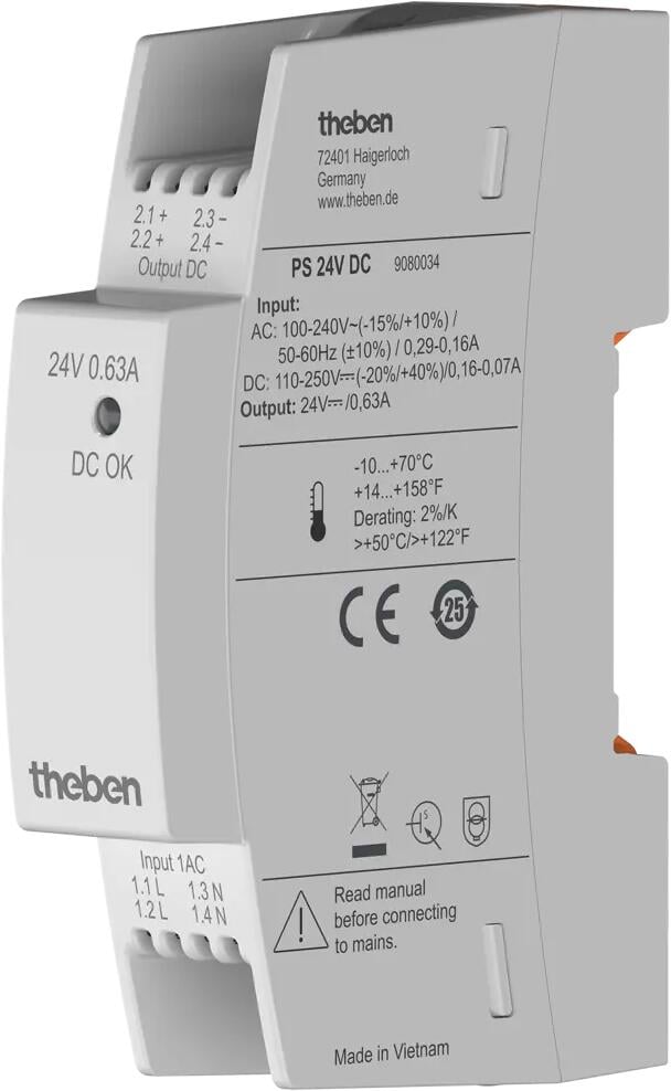Theben PS 24V DC Spannungsversorgung primär getaktet, 24VDC, 0,63A (9080034)