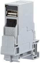 METZ CONNECT E-DAT Industry Tragschiene TS35 + E-DAT Industry USB A 2.0 Kupplungseinsatz (1401U06113KE)