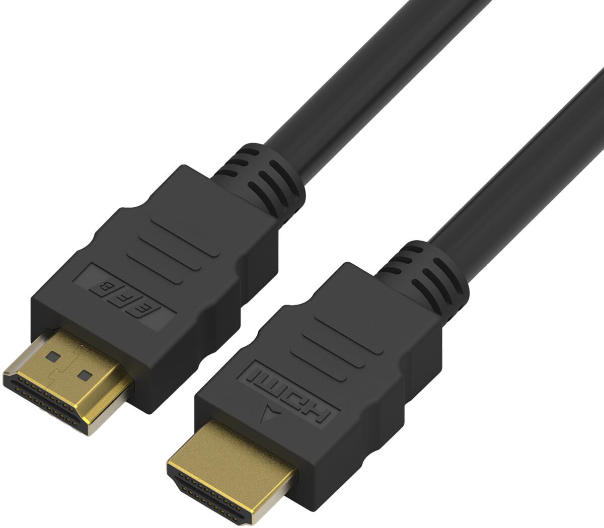 EFB-Elektronik High Speed HDMI Kabel mit Ethernet 4K 60Hz, A-A, St-St, 1m, schwarz (K5431SW.1)