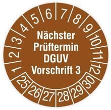 HT Instruments Sicherheitsprüfplaketten 30mm, braun (2002270)