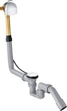 hansgrohe Exafill Komplettset Wanneneinlauf, Ablauf- und Überlaufgarnitur für Normalwannen, Kunststoff, 23 l/min, Chrom, (58123000)