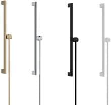 hansgrohe Unica Duschstange S Puro 65 cm mit Easy Slide Duschkopfhalter und Isiflex Duschschlauch 160 cm, Aluminium,