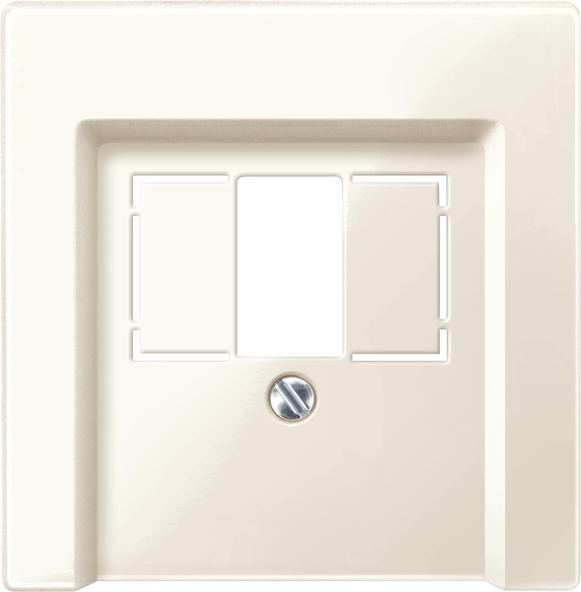 Merten 296044 Zentralplatte für TAE/Audio/USB, System M, weiß glänzend