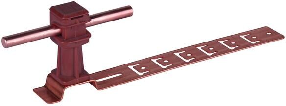 Dehn Dachleitungshalter UNIsnap Bauhöhe 36 mm DLH US 8 H36 L205 GR V2A, braun (204177)