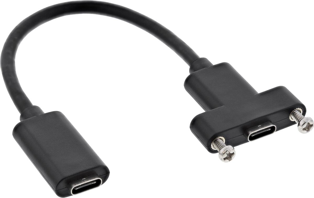 InLine USB 3.2 Gen.2 Adapterkabel, Buchse C auf Einbaubuchse C, 0,20m (33441H)