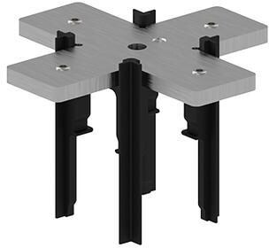 Brumberg Kreuzverbinder, schwarz, nur für Schienen 88488100, 88488200 und 88488300 verwendbar (88498380)