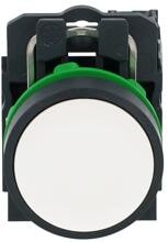 Schneider Electric XB5AA11 Harmony XB5, Drucktaster, Kunststoff, unbeschriftet, 22mm, tastend, 1S, weiß