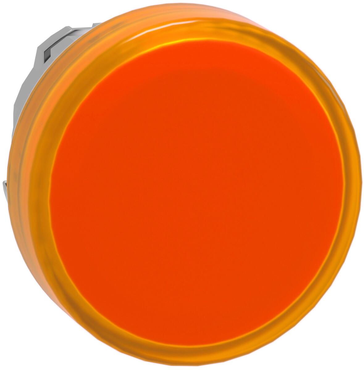 Schneider Electric ZB4BV053 Leuchtmelder, Frontelement, Harmony XB4, Metall, 22mm, für universelle LED, glatte Kalotte, orange