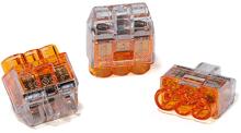 HellermannTyton HCPM-3-PC-CL/OG Verbindungsklemme 3 polig 0,5 - 2,5 mm² starre Leiter / 1,0 - 2,5 mm² mehradrige Leiter, orange (148-90037)
