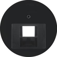 Berker 14072045 Zentralstück für UAE Steckdose, R.1/R.3/R.Classic, schwarz glänzend