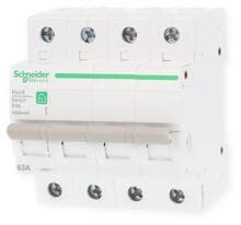 Schneider R9S64463 Lasttrennschalter Resi9, 4-Polig+N, 63A, 415V AC