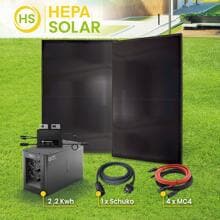 HEPA Solar POWER-KIT LITE 880 HPBC-PV-Module inkl. Mikrowechselrichter 800W, Powercube und Zubehör (300117088001)