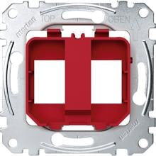 Tragplatten für Steckverbinder Modular Jack, rot, Netzwerktechnik, Merten MEG4566-0006