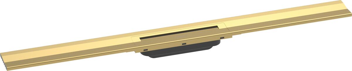 hansgrohe RainDrain Flex Fertigset Duschrinne 900 kürzbar zur Wandmontage, Edelstahl, Polished Gold Optic, (56052990)