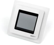 Devi DEVIregTouch, UP Uhren-Thermostat, 16A, 230V, mit Rahmen, polarweiß (140F107)