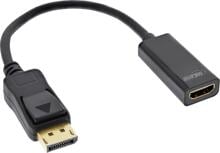 InLine DisplayPort zu HDMI Adapterkabel mit Audio, DisplayPort Stecker auf HDMI (17198C)