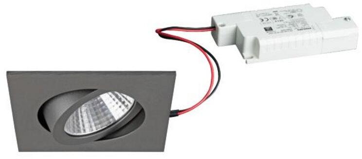 Brumberg LED-Einbaustrahlerset Phasenabschnitt dimmbar, 7W, 740lm, 2700K, titan matt (39262643)
