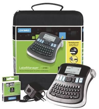 Dymo LabelManager 210D, 6/9/12mm, D1/IND im Soft Case, schwarz (S0964070)
