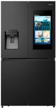 Hisense RQ760N4IFE Stand Side by Side Kombination MultiDoor, 91,4 cm breit, 577 L, Total NoFrost, Wasser-/Eisspender, Festwasseranschluss, WLAN, Schwarz Inox