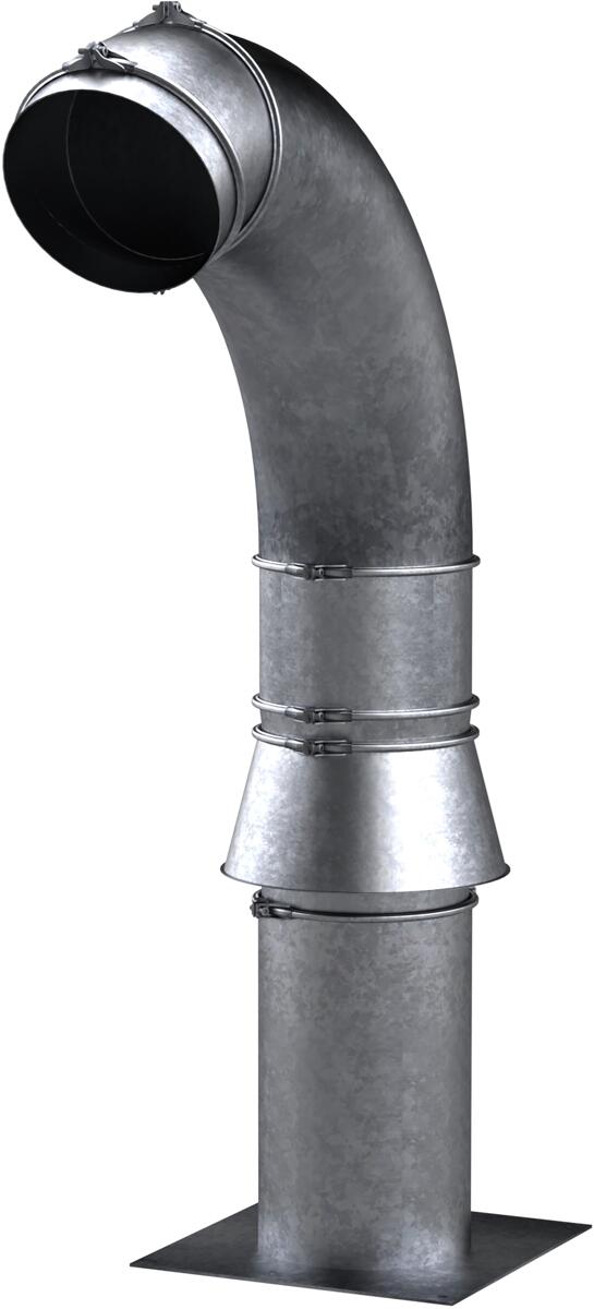hauff SHD 100 fvz Schwanenhalsdurchführung, 1050-1400mm lang, St37 feuerverzinkt