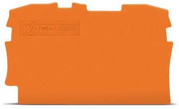 Wago 2000-1292 Abschluss- und Zwischenplatte, 2L, 0,7 mm dick, orange