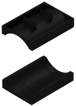 Niedax GW12 Gegenwanne f. Bügelschelle Hammerfuß, 6-12 mm, 40 mm