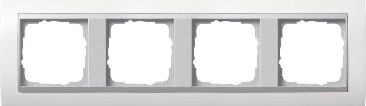 Abdeckrahmen, bruchsicher 4fach für alu Zentraleinsätze Gira 0214806