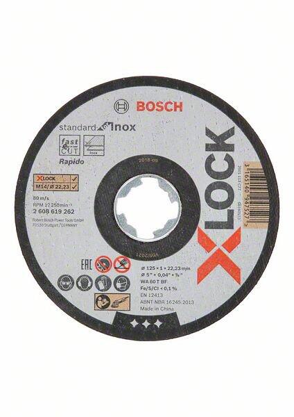 Bosch X-LOCK Trennscheiben Standard for Inox, Ø 125 mm, grau (2608619267)