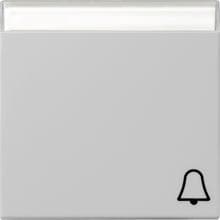 Gira 0673015 Wippe mit Symbol und Beschriftungsfeld Klingel, System 55, grau matt
