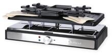 Clatronic RG 3757 Raclette-Grill, 1200-1400 W, 8 Pfännchen, schwarz (263946)