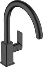 hansgrohe Vernis Shape M35 Einhebel-Küchenarmatur 210, 1 Strahlart, Messing, 221 mm, G ⅜ Anschlussschläuche, mattschwarz (71871670)