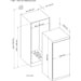 Respekta KS122.4 Einbau Kühlschrank mit Gefrierfach, Nischenhöhe: 122,5cm, 187L, Schlepptürtechnik, LED-Beleuchtung