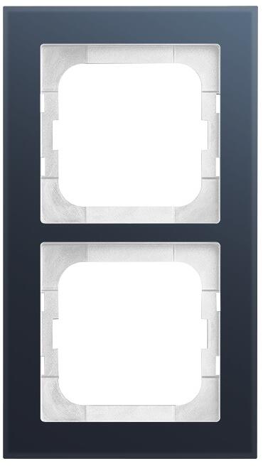 Busch-Jaeger 1722-229 Abdeckrahmen, 2-fach, Busch-axcent Pur, Glas Auster