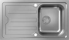 hansgrohe S44 S440-F342 86 Einbauspüle 342 mit Abtropffläche lang und automatischer Ablaufgarnitur, Edelstahl (43369800)