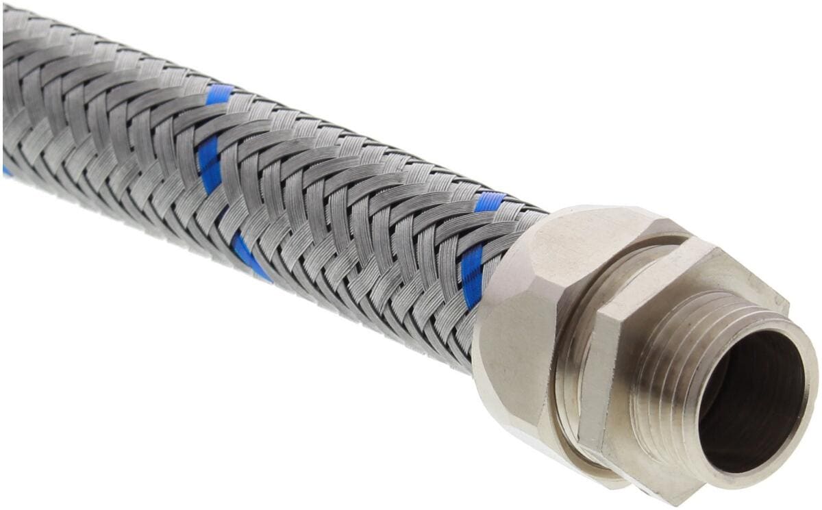 Wiska BMCG-PVC-C-BG-12 Schutzschlauch, Stahl, PVC und verzinktes Stahlgeflecht ummantelt, NW12 (10109080)